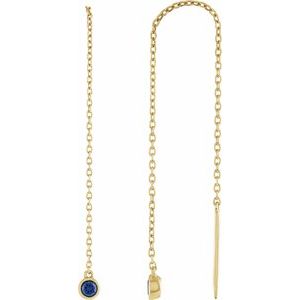 Blue Sapphire Chain Earrings
