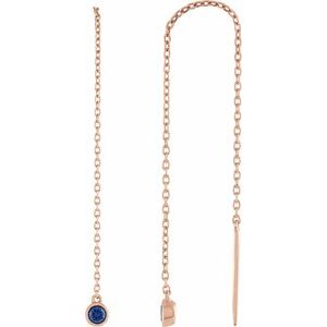 Blue Sapphire Chain Earrings