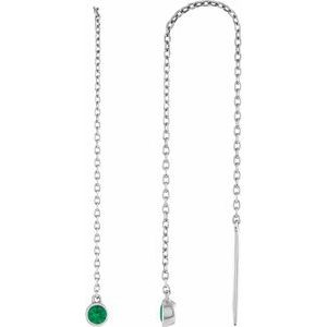 Emerald Chain Earrings
