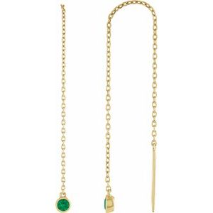 Emerald Chain Earrings
