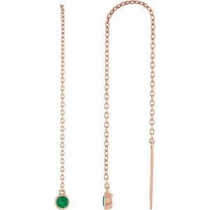 Emerald Chain Earrings