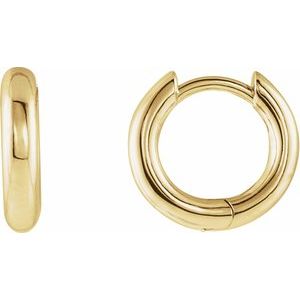 Classic Gold Hoops, 12 mm