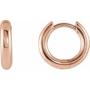Classic Gold Hoops, 12 mm