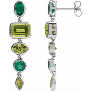Peridot & Emerald Drop Earrings