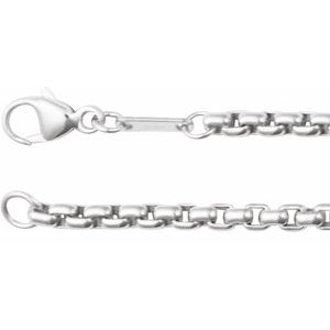 Box Chain Necklace, Sterling Silver