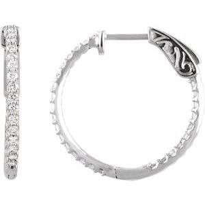 Inside-Out Diamond Hoops, 23 mm