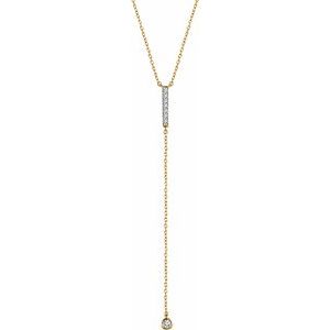 Diamond Bar Y Necklace