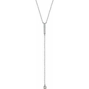 Diamond Bar Y Necklace