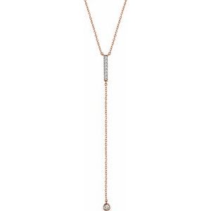 Diamond Bar Y Necklace