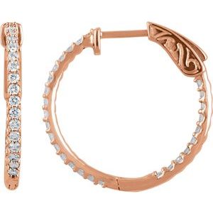 Inside-Out Diamond Hoops, 23 mm