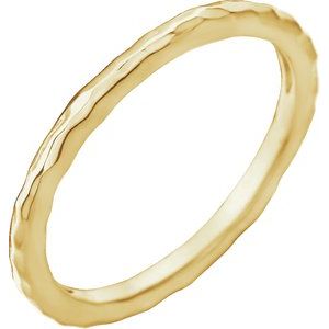 Hammered Gold Stacking Band
