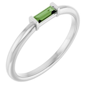 Green Tourmaline Stacking Ring