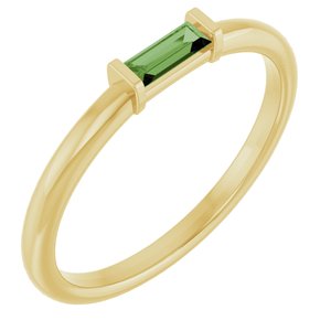 Green Tourmaline Stacking Ring