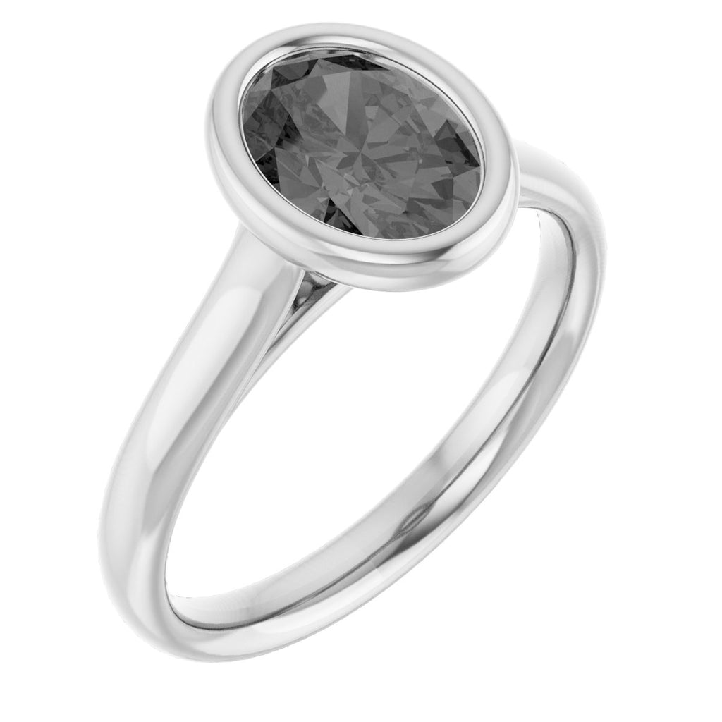 Oval Bezel Solitaire Ring