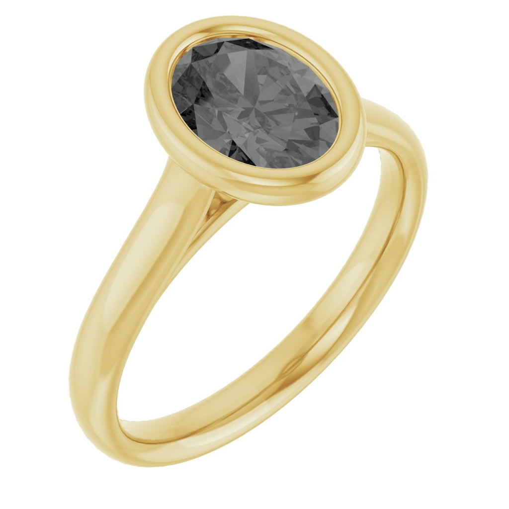 Oval Bezel Solitaire Ring