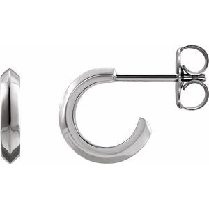 Knife-Edge Gold Hoops, 10 mm