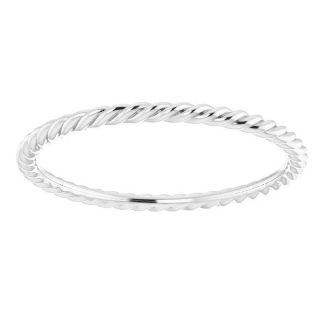 14k Gold Skinny Rope Band 1.3mm