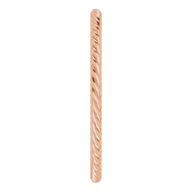14k Gold Skinny Rope Band 1.3mm