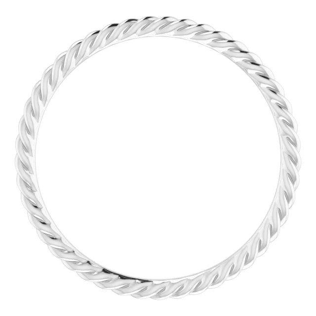 14k Gold Skinny Rope Band 1.3mm