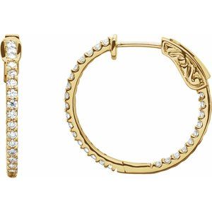 Inside-Out Diamond Hoops, 23 mm